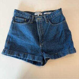 American Apparel “The High Waisted Cuff Short,” medium wash, size 30